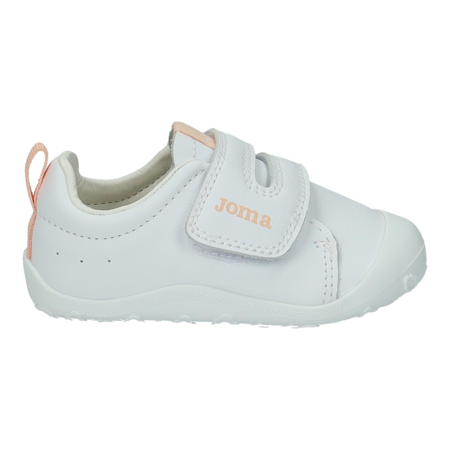 Joma TEDYBS2529V Zapatillas de niños Teddy Baby, Color Blanco y Rosa, Calzado Respetuoso con Plantilla Antibacterial NIÑA Zapatillas