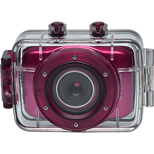Vivitar DVR781HD HD Waterproof Action Video Camera Camcorder with Helmet & Bike Mounts (Pink) - //coolthings.us