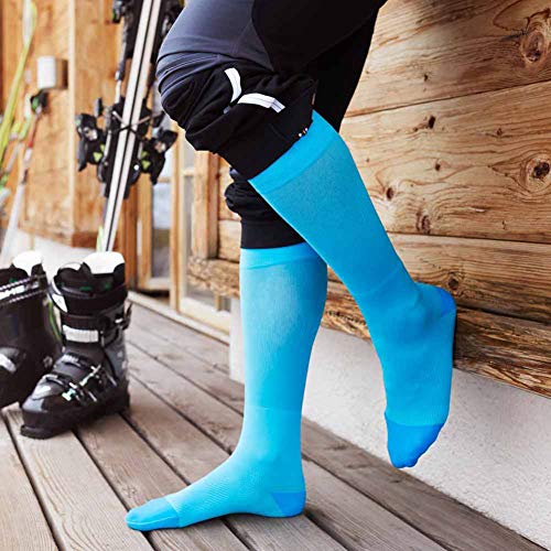 Bauerfeind Ski Ultralight Compression Socks for Skiing, Snowboarding & Winter Sports - Ultra-thin Material - Comfortable Fit for Maximum Performance (Mens, Blue, 10.5-12, S)4