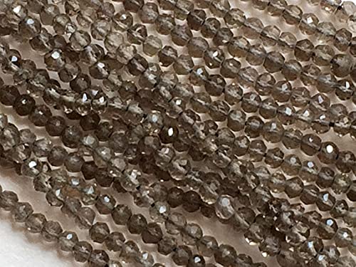 Quartz fumé micro facetté pour fabriquer des bijoux bohèmes chics - 2
