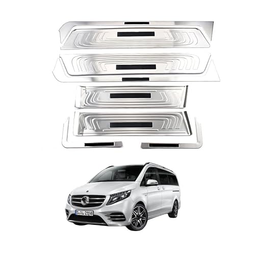 【Super Car Shop】FOR V-Class Viano Vito W447 Vクラス 2015年~サイド ステップガード 専用設計 サイドステップ ガード 外側スカッフプレート カスタム スアクセサリー ステンレス製 ガーニッシュ 乗り降りの傷