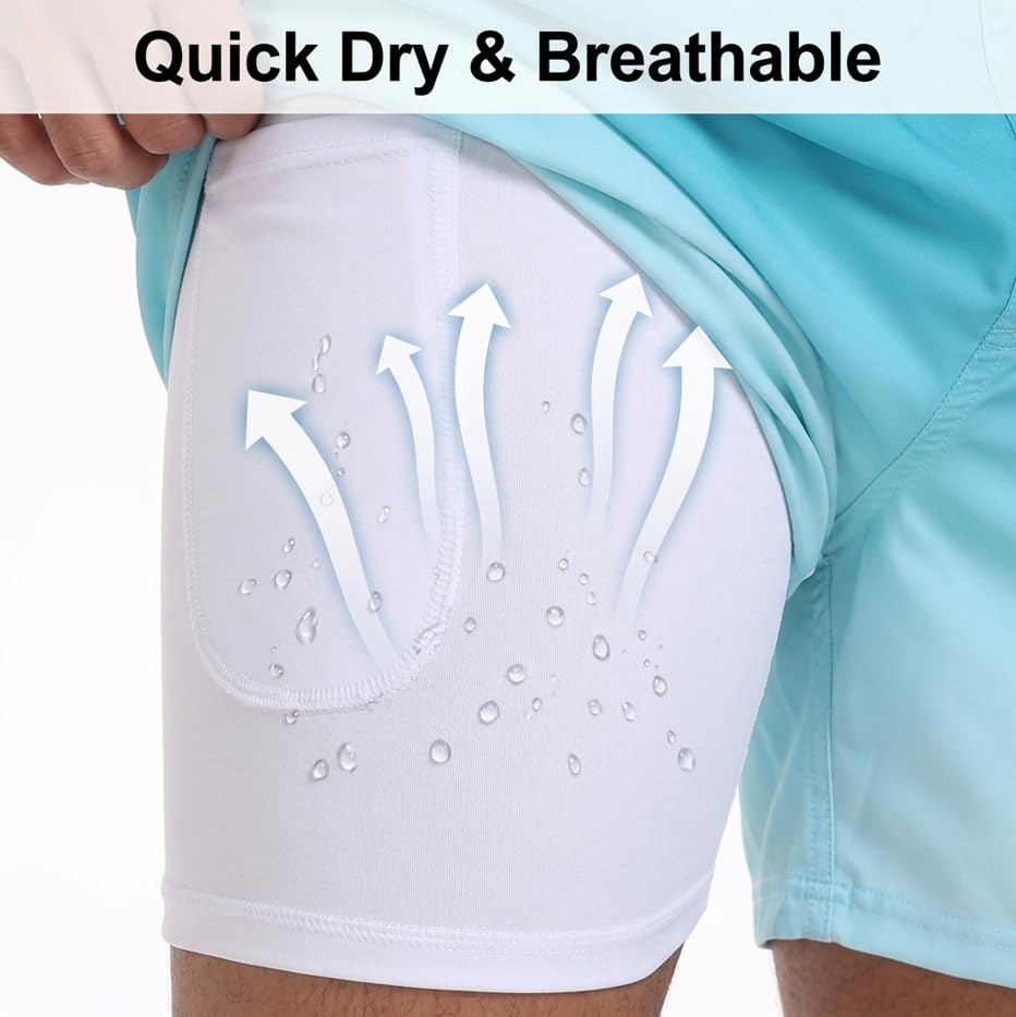 Image of Keevoom Mens Swim Trunks Compression Liner Swimming Shorts Swimwear Quick Dry Swimsuit Bathing Suits Board Shorts