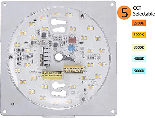 Cloudy Bay LED Light Kit,120V 15W 1450lm Dimmable,2700K/3000K/3500K/4000K/5000K Multi Colors Setting for Replacement
