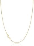 Jewlpire 18k Gold Plated 925 Sterling Silver Chain Necklace for Women, 1.2mm Cable Chain Necklace Thin & Dainty & Sturdy Women's Chain Necklaces 14/16/17/18/20/22/24 Inch