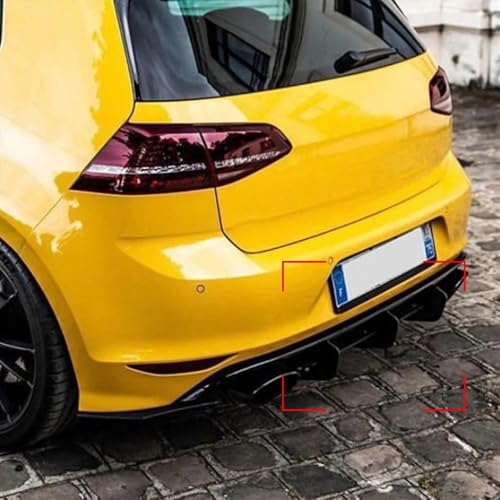 Difusor trasero Golf 7 MK7 R spoiler negro brillo para paragolpes 2013-2016 5