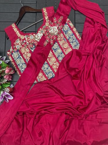 Image of Embellished, Embroidered trending ready-to-wear heavy crepe Silk with embroidery sequence cording work Saree with Full Stitched Blouse