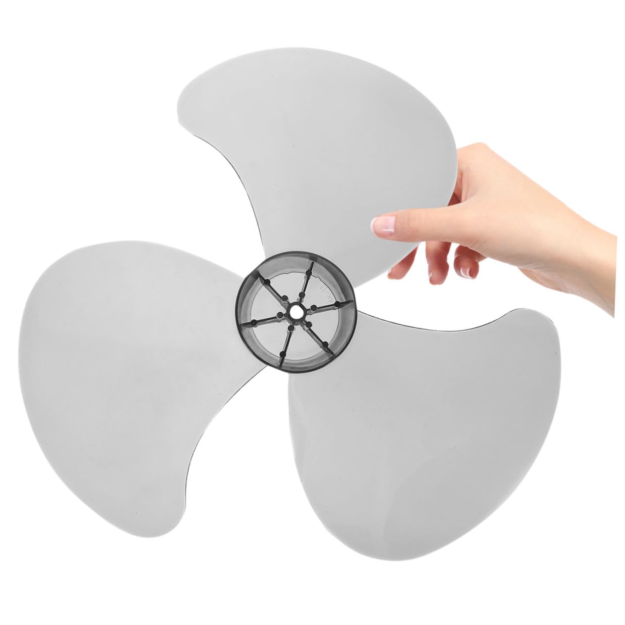 Mikinona Aspas de Ventilador Eléctrico Aplicables de 3 Hojas 16 Pulgadas Plástico Transparente y Negro Juego de 3 Piezas para Ventilador de Pedestal Doméstico Repuesto Silencioso y