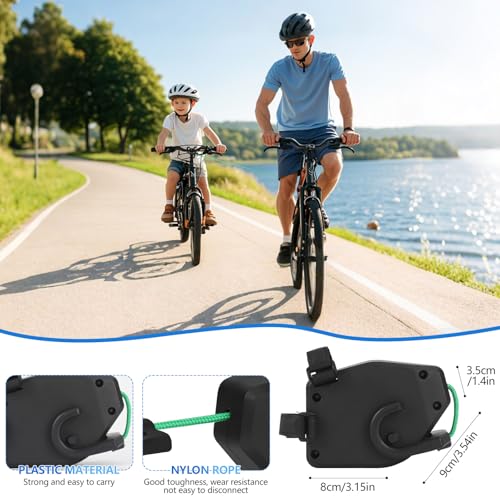 Fahrrad Abschleppseil Kinder,Gtuzkheu 2.5M Fahrrad Traktionsseil, Eltern Kind Zugseil Abschleppseil Traktionsseil,Einziehbares Abschleppstange Fahrrad Tragfähigkeit 500 lbs für Kinder MTB Bike