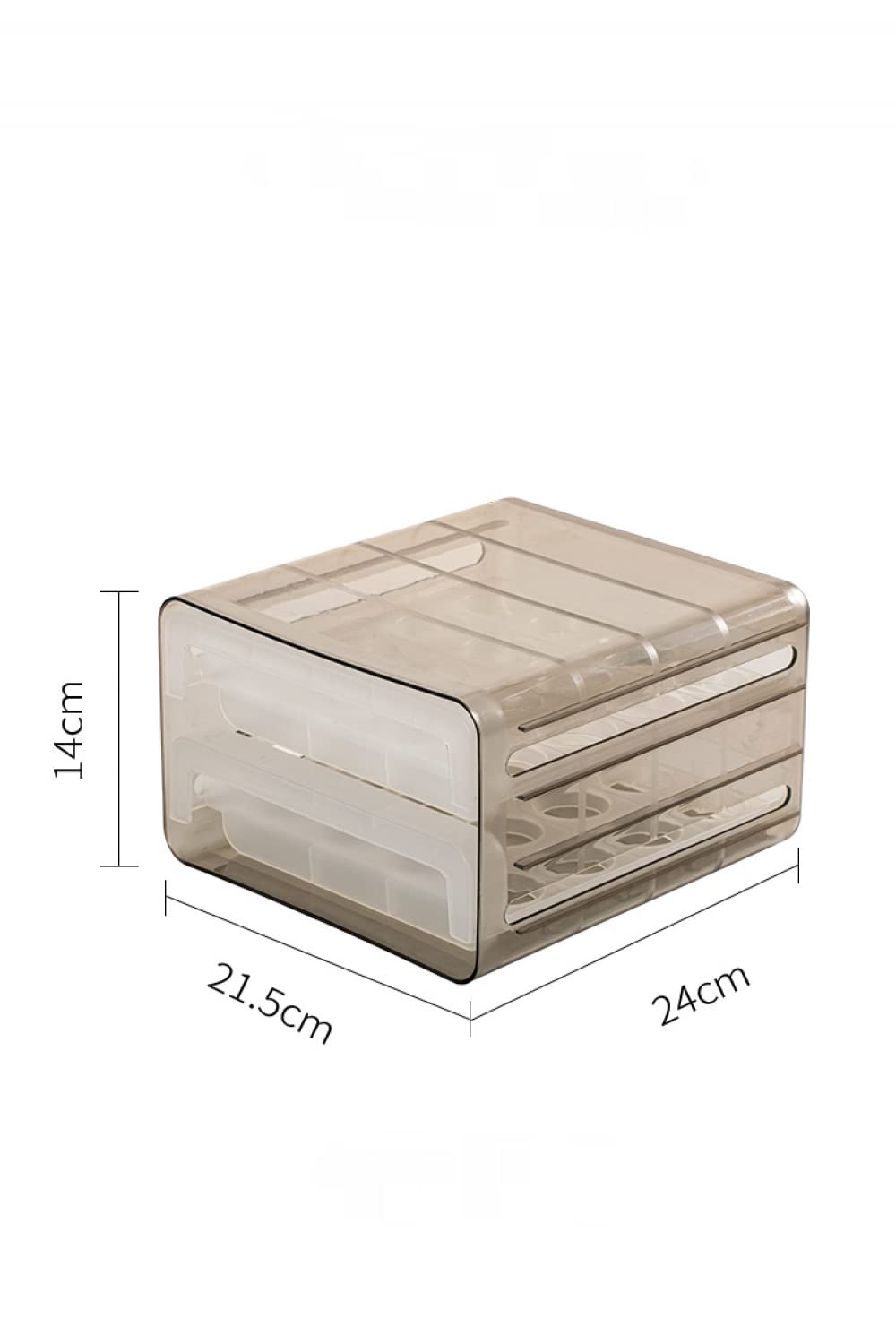 Refrigerador Caja De Almacenamiento De Doble Capa para Huevos Tipo De Cajón Doméstico Clasificación De Cartón De Huevos Extraíble Y Caja De Mantenimiento Fresco Soporte De Rejilla para Huevos