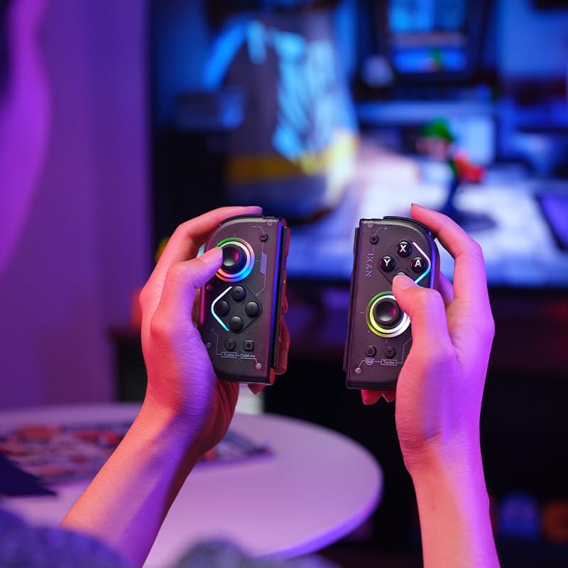 NYXI Hyperion 2 Wireless Switch Controller, Hall-Effekt-Joystick, Mechanische Mikroschalter-Tasten, RGB-Beleuchtung, 6-Achsen-Gyroskop, Turbo, Vibration, Programmierbare Tasten für Switch