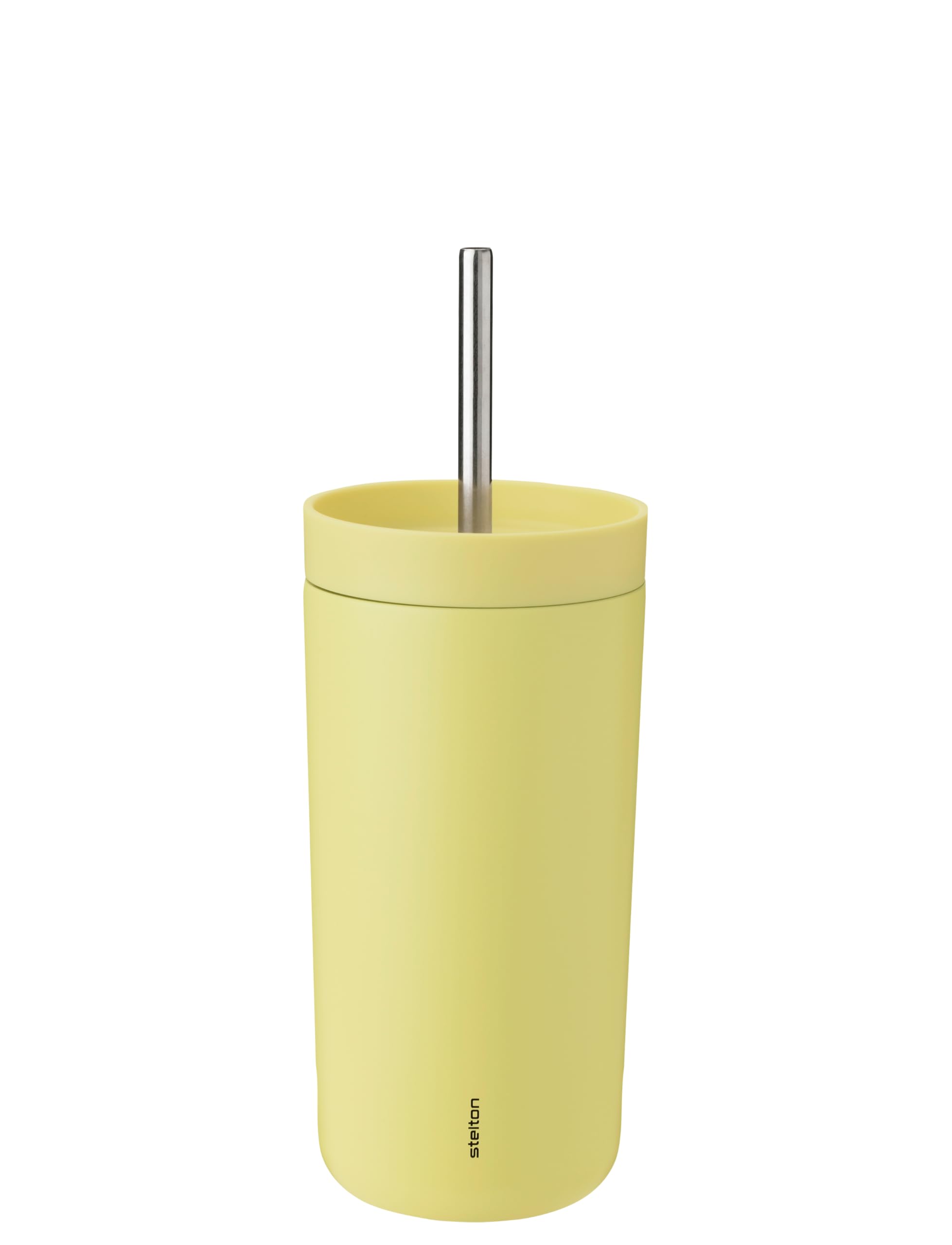 Stelton To Go Sip kubek termiczny ze słomką, 0,4 l, izolowany próżniowo, trwały – 400 ml, Laevis