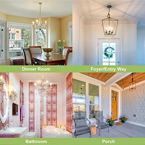 Sigalux Candelabra Led Light Bulbs Dimmable, E12 60 Watt Chandelier Ca10 Flame Tip Candle 2700K Warm White,300Lm E12 Bulb For Chandeliers, Ceiling Fan, Pendant, 12 Pack #TOP6