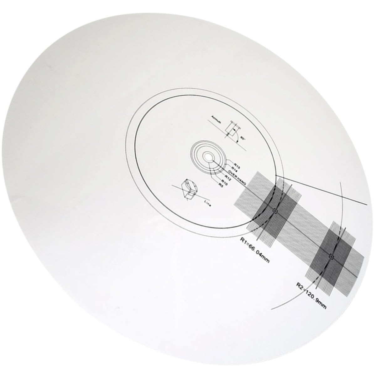 VALICLUD Kalibrierungsscheibe aus Acryl für Plattenspieler Tonabnehmer mit 3mm Dicke Rutschfestes Einstellwerkzeug für Präzise Pickup Einstellung Geschenk für Vinyl Liebhaber