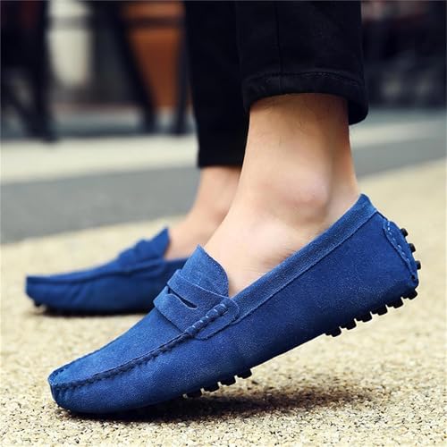 Image of PPXID Men's Dress Loafers Slip On Casual Shoes Lightweight Soft Penny Loafers Suede Driving Boat Shoes Moccasins