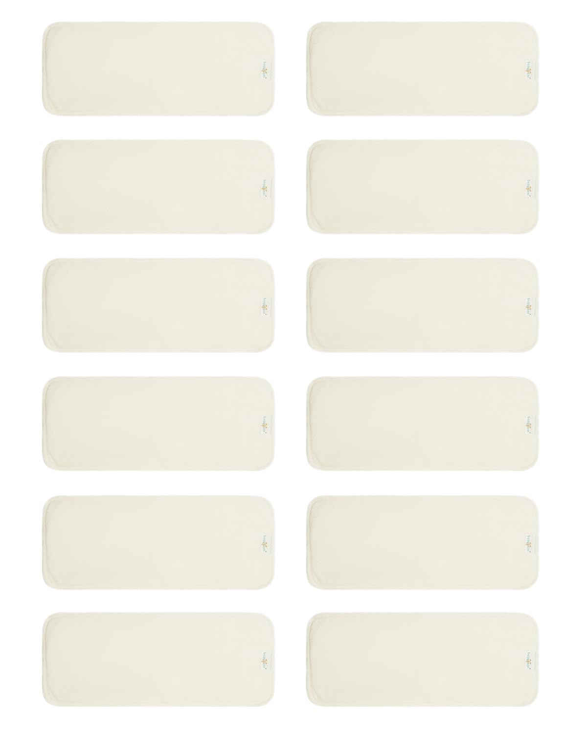 babygoal Insertos de pañales de tela grandes, 12 piezas para niños pequeños, 4 capas de rayón de bambú para pañales de tela babygoal grandes, 12ZMB-B