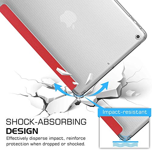 Image of DuraSafe Cases for iPad 8.3 Inch Mini 6th [ Mini 2021 6 Gen ] A2567 A2568 A2569 MK7M3HN /A MLWL3HN /A MK7R3HN /A MK7P3HN /A MLWR3HN /A MK7X3HN /A MK7V3HN /A MK893HN /A MK8E3HN /A Smart Flip Case - Red