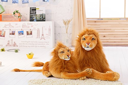 Image of Tickles Brave Lion Stuffed Soft Plush Animal Toy for Kids (Size: 35 cm Color: Brown)