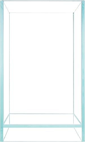 Miniatura 8 de Cubo sin marco sin marco extra transparente todo acuario de vidrio, tanque de vidrio bajo de hierro, vidrio de 0.197 in, alfombrilla de nivelación