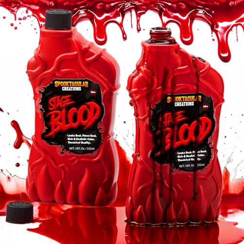 Spooktacular Creations Sangre falsa, 2 paquetes de 18 onzas de sa...