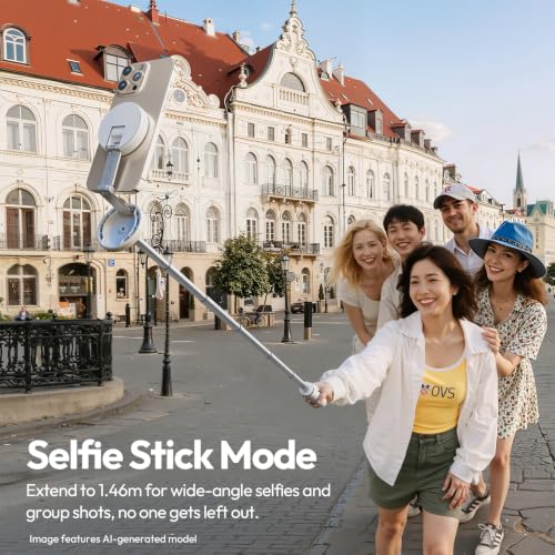 Image of ULANZI Magnetic Phone Tripod 60'' Selfie Stick Auto Open Extendable Stand | Auto Open Tripod, N52 Magnet for Magsafe iPhone Mount, 360 Adjustment Aluminum, Creator Vlog Travel Desk Outdoor Use, White