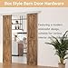 BarnBase 6FT Double Sliding Barn Door Hardware, Low Clearance Aluminium Alloy Box Rail Hardware for Wooden Double Barn Door, Double Barn Door Track, Easy to Install(Hardware Only)
