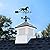 26" Square Manchester Vinyl Cupola with Black Aluminum roof and Black Aluminum Horse Weathervane by Good Directions
