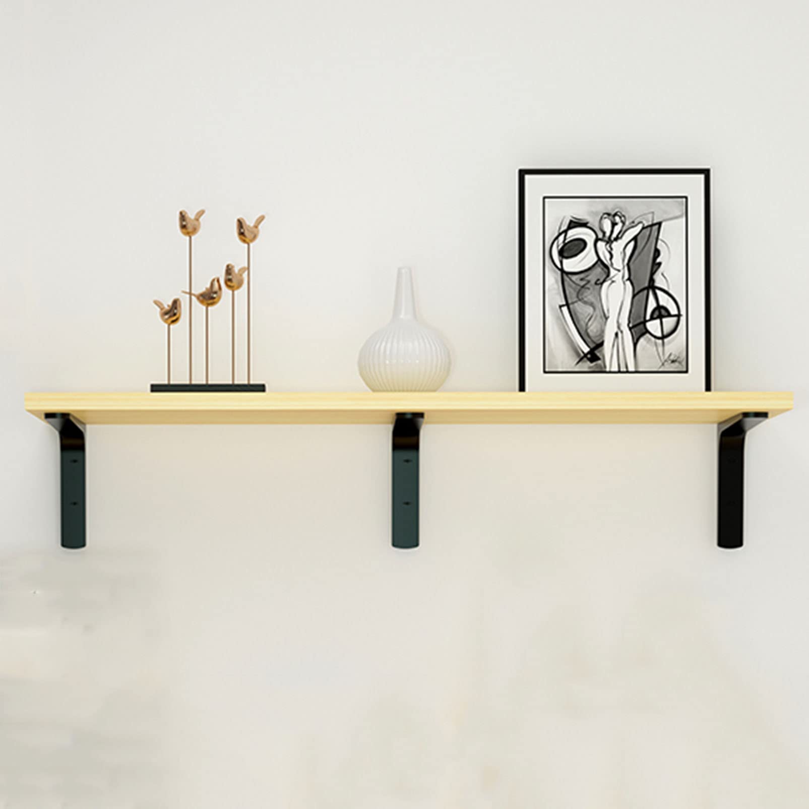 Mensole sospese a parete Grande mensola pensile in legno, Scaffalatura per garage Scaffale ad angolo, Scaffale per libreria a parete, Organizzatori a parete per bagno Cucina Soggiorno Lavanderia