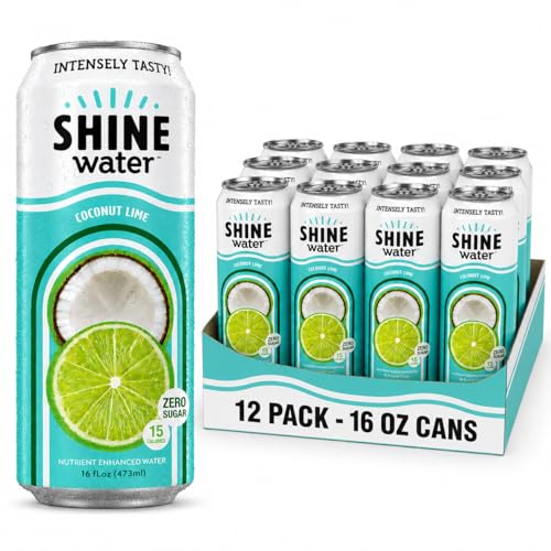 ShineWater Coconut Lime Vitamin D Flavored Hydration Drinks 12-Pack