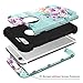 PIXIU Compatible with iPhone 6 6s case,Three Layer Heavy Duty Shockproof Protective Soft Silicone Hard Plastic Bumper Sturdy Case Cover for iPhone 6 6s 4.7 inch Flower