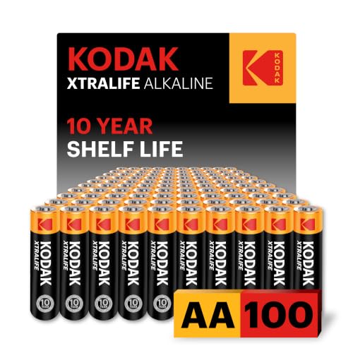 KODAK AA Alkaline Batteries (100 Pack) Double A Battery LR6 1.5V