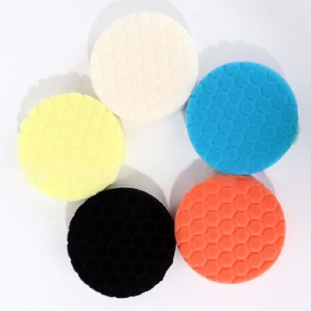 Juego de 10 almohadillas de pulido lavables y reutilizables para un pulido eficaz, práctica esponja de algodón, almohadilla de pulido de 5 en 125 mm