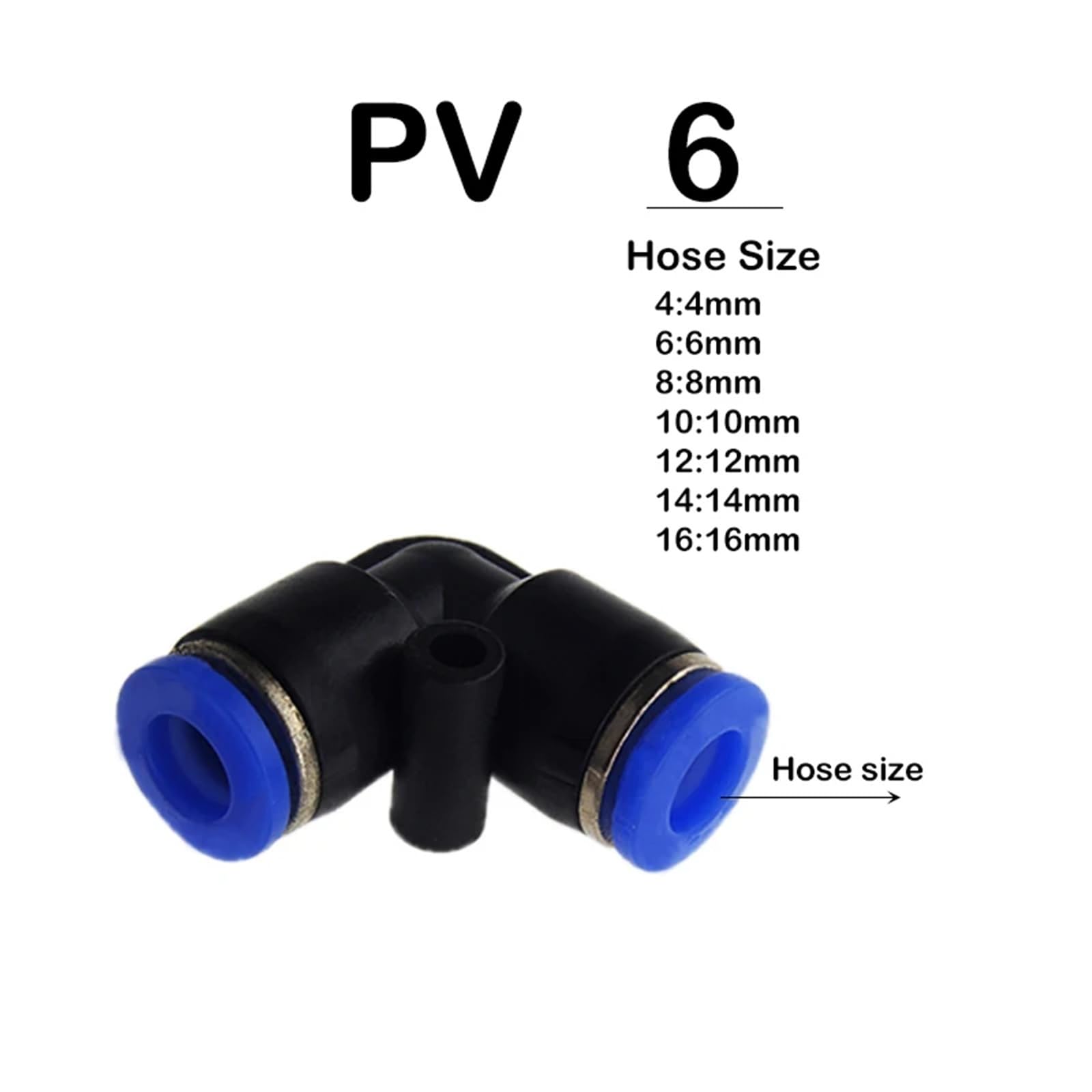 Lot de 10 raccords pneumatiques rapides en plastique PE/PU/PY/PM/PV/PP Tuyau de 4 mm, 6 mm, 8 mm