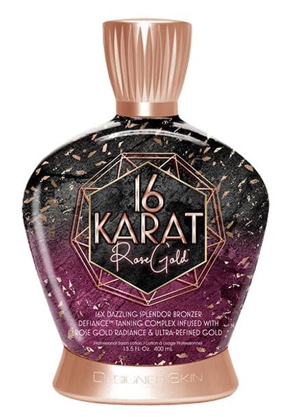 Designer Skin 16 KARAT ROSE GOLD Tanning Lotion 13.5 oz, 13.5 Fl Oz