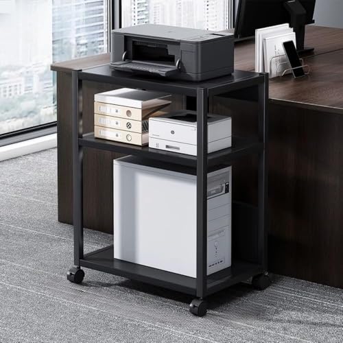 YQW�p�\�R�����S�� �L���X�^�[�t�� �v�����^�[�� 2/3�i�ؐ� �T�C�h�EL���E�v�����^�[�� �f�B�X�v���C �A�W���X�^�[�E�[ �T�C�h�I�t�B�X���[ ���ω׏d �I�t�B�X/�ƒ�p (�u���b�N,�y�O�w���ԃ��f���z51*30*72cm)