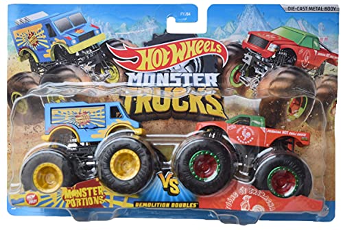 Hot Wheels Monster Trucks Monster Portions Vs Sriracha, Demolition Doubles