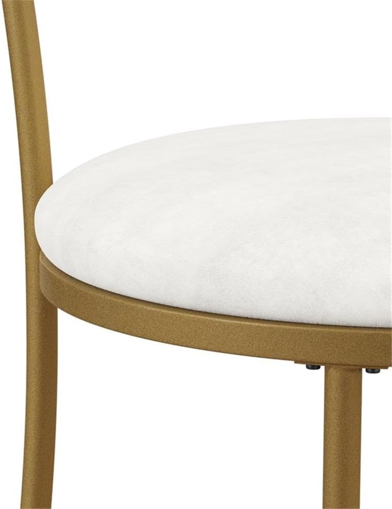 Hillsdale Dutton Vanity Stool, Gold