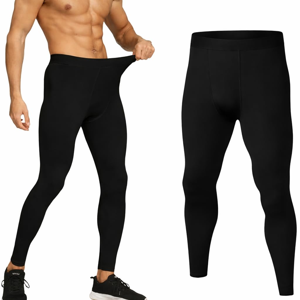 never quit Men's Running Full Length Tights Compression Lower Sport Leggings Gym Fitness Sportswear Training Yoga Pants for Men-picture-56