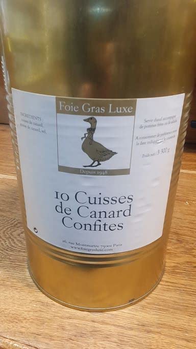 Confit de Canard du Sud-Ouest - 10 cuisses - 100% Landes FRANCE - SANS Conservateurs, SANS additifs, SANS OGM - 10 personnes (3 KG)