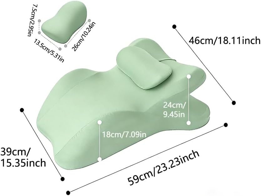 Ergonomic 27° Memory Foam Wedge Pillow - Couples Intimacy Pillow, Multi-Functional Memory Foam Lounge Cushion with Back Support to Alleviate Back Pain (Light Gray)