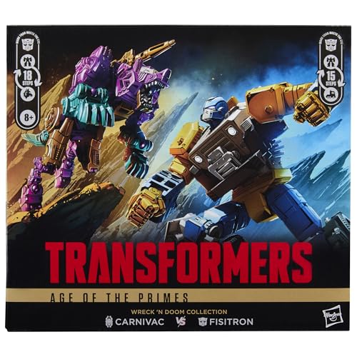 Transformers Age of The Primes Wreck ‘n Doom Collection Fisitron and Carnivac 5.5-inch Converting Action Figure 2-Pack, Robot Toys, Ages 8+ (Amazon Exclusive) - image 2