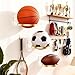 CANCLEAR Basketball Holder Wall Mount, Acrylic Ball Display Rack for Boys Room Decor, Wall Mounted Ball Storage Stand for Basketball, Soccer, Volleyball & Football, Clear - 1Pack