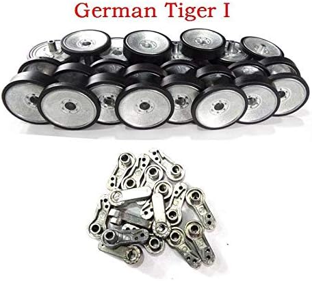 Miniatura 2 de 1/16 German Tiger I RC Heavy Tank Piezas de actualización - Caja de engranajes de acero, pista de metal, cubo de rueda - Blanco - Accesorio para