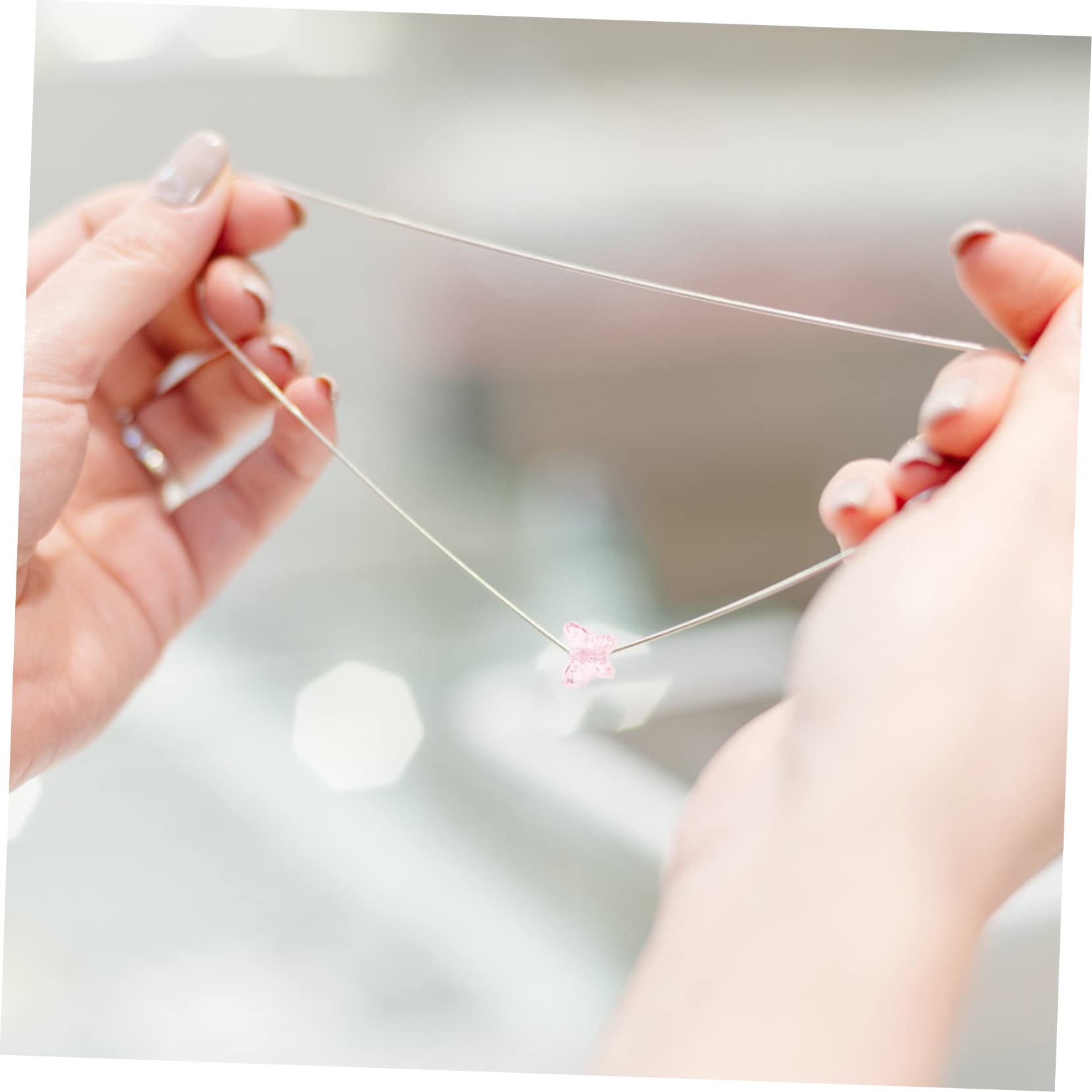 NUOBESTY 50piezas Abalorios Espaciadores Luminiscentes Para Manualidades Diseño De Brillante Perfectos Para Joyería y De Cumpleaños
