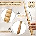 Juexica Amish Style Wooden Yarn Swift - 2 Pcs Ball Yarn Spindle Holder for Arts & Crafts Knitting Accessories