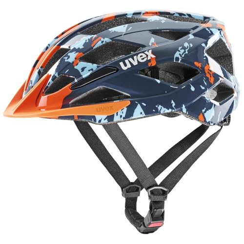 uvex air Wing 2 - Casque de vélo léger pour Enfants - réglage de la Taille Individuel - Ventilation optimisée - Papaya-Bubble Blue - 52-57 cm