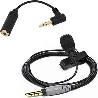 RØDE Smartlav+ Lavalier Microphone + Keepdrum ADP03 Adapter Cable 3.5 mm TRRS-TRS