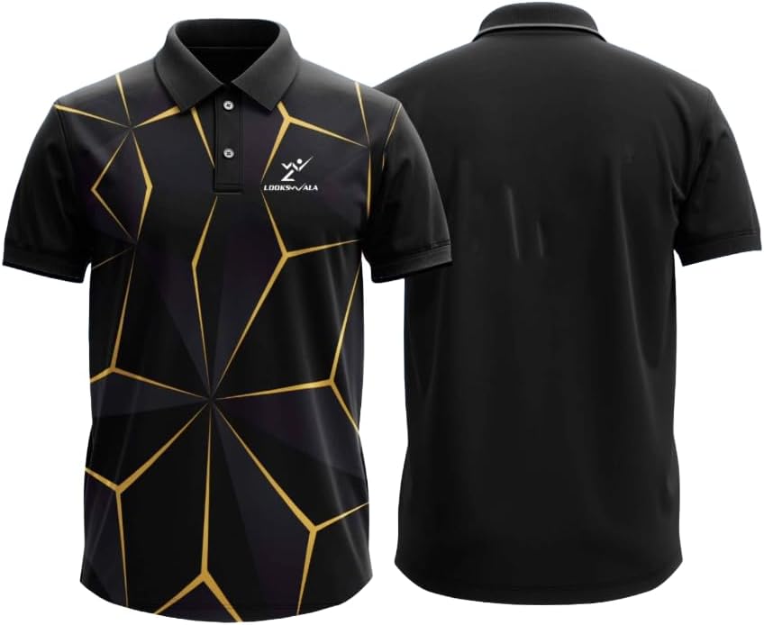 Unisex Adult Cricket Sportswear Collared Neck T Shirt with Polyester Half Sleeves | New Look Stylest Digital Print Design