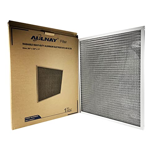 Aluminum Electrostatic Air Filter Replacement (20" X 25" X 1"), Furnace Central Ac Filter, Washable Metal Hvac Air Filter #TOP1