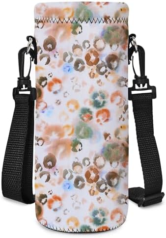 AUPET Water Bottle Carrier, Insulated Neoprene Water Bottle Holder Bag Case Pouch Cover 1000 ml or 750 ml, Adjustable Shoulder Strap, Great for Stainless Steel and Plastic Bottles