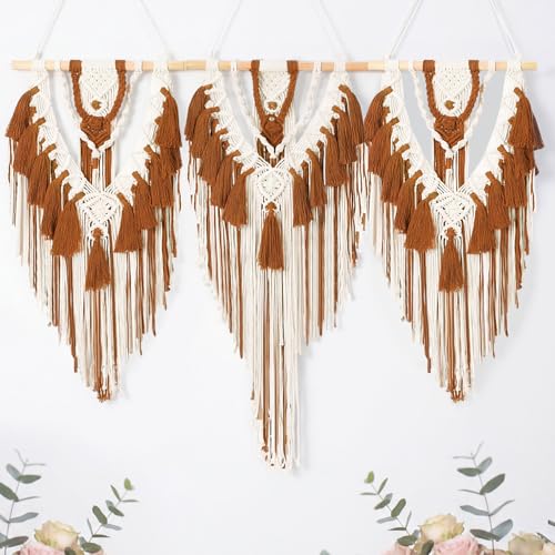 Fiwochic Large Boho Macrame Wall Hanging Wall Decor Bohemian Woven